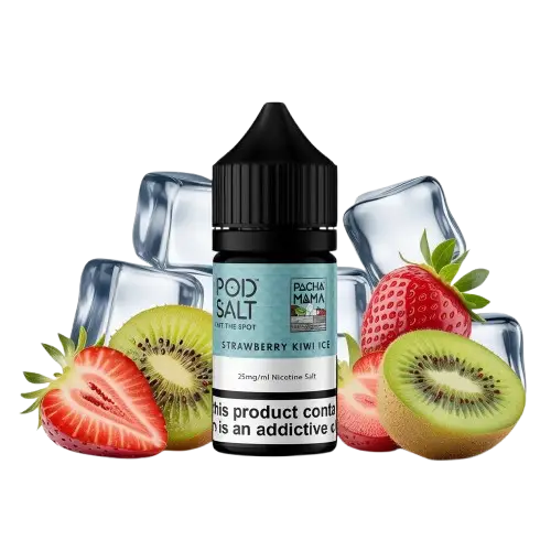 سالت توت‌فرنگی کیوی یخ (۳۰میل) Pod Salt Fusion Strawberry Kiwi Ice